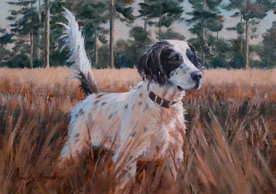 Black and White English  Setter